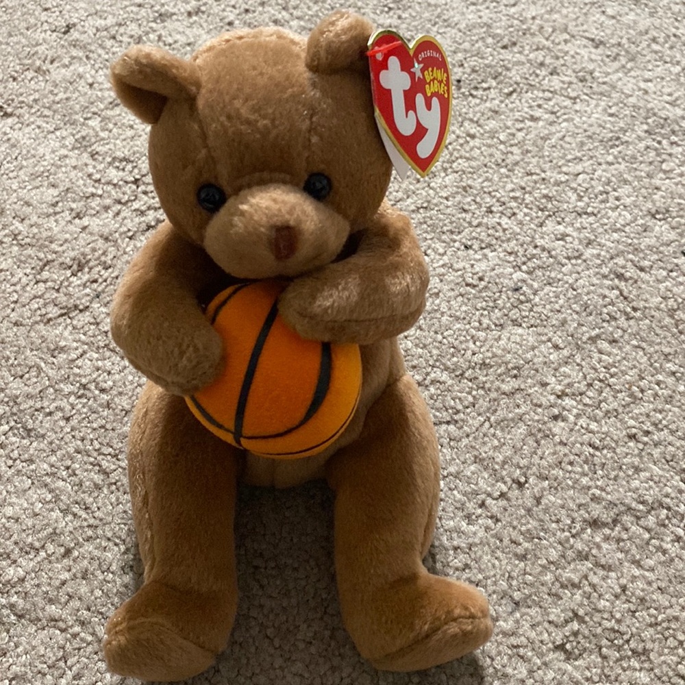 Ty Beanie Babies Hoops Teddy Bear Basketball Rare Vintage Collectible Baby Gift